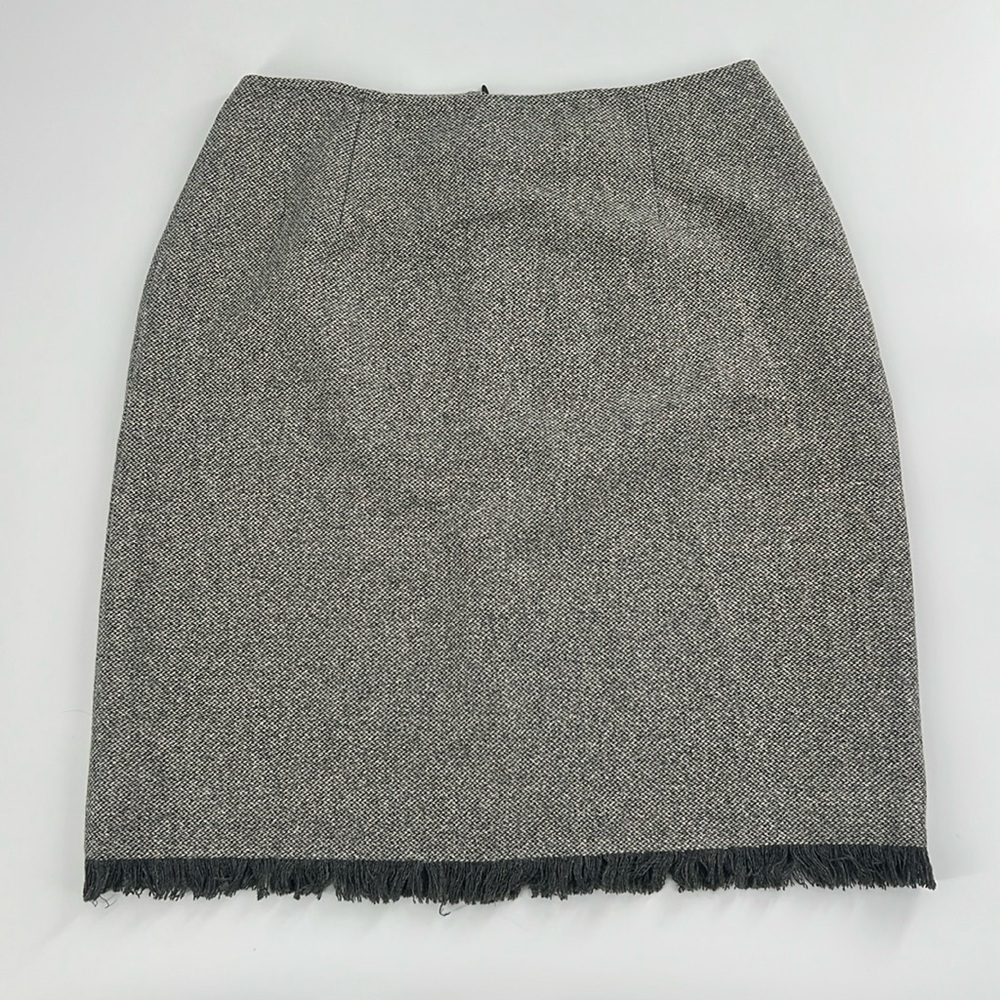 J Jill stretch gray wool blend pencil work professional neutral skirt size 8 NWT